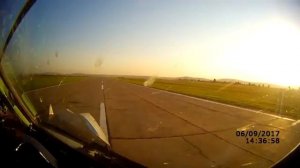 Посадка в Новокузнецке из кабины Ту-134 УБЛ .