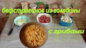 Как приготовить вкусный бефстроганов из говядины с грибами дома