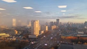 В Москве сегодня туман, вид с 16 этажа