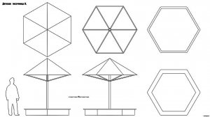 Детская песочница B. Чертёж. Childrens sandbox B. Drawings.
