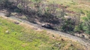 Кадры  роаботы FPV-дронов в Запарожской области.