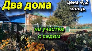 ДВА ДОМА / ЦЕНА 4,2 МЛН.Р./ НА УЧАСТКЕ С САДОМ