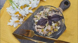 Салат с куриной печенью!👍👍👍