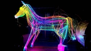 Уличная световая фигура 3D "Радужный Конь" 2х2.6м