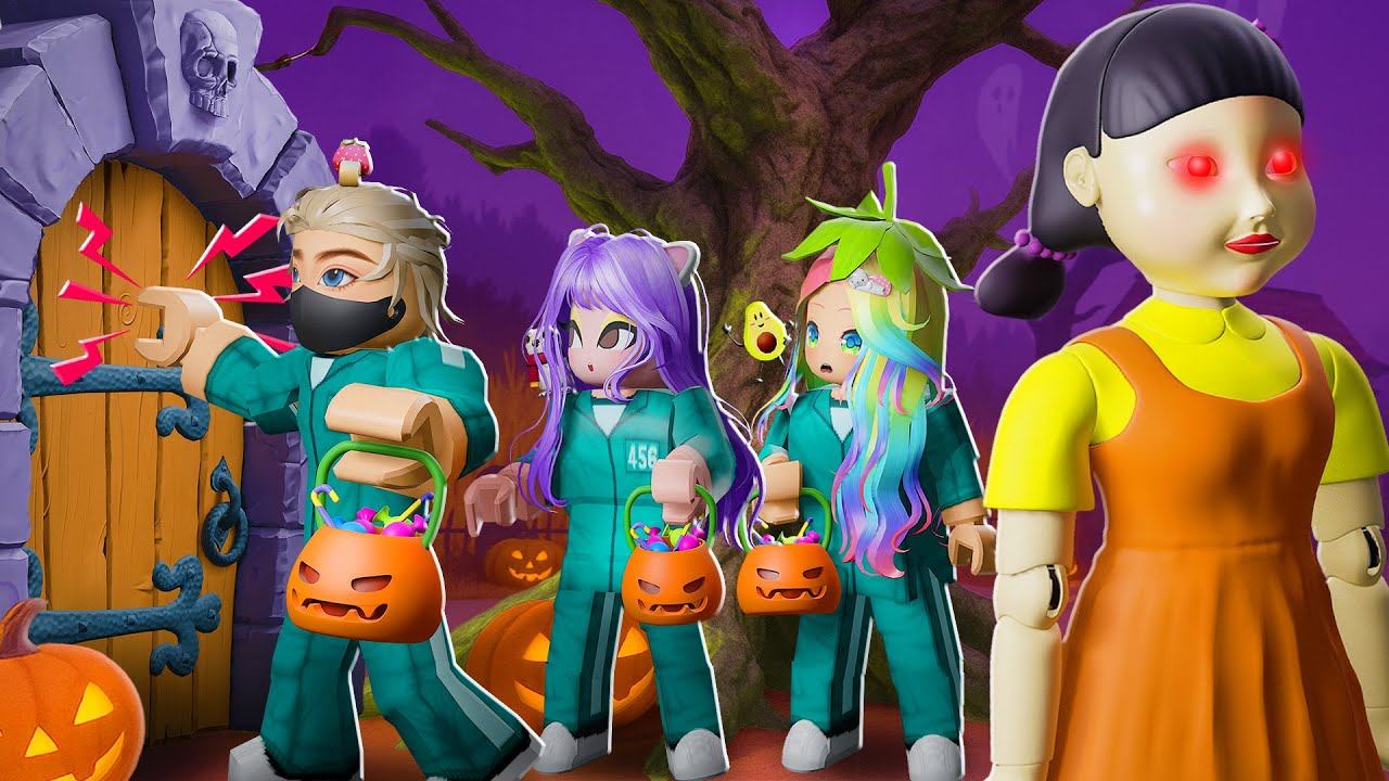 В ЛУЧШЕЙ ИГРЕ В КАЛЬМАРА НАСТУПИЛ ХЭЛЛОУИН! смотреть онлайн