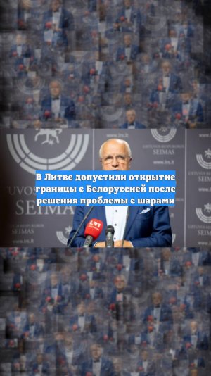 В Литве допустили открытие границы с Белоруссией после решения проблемы с шарами