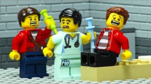 Мультфильм Ограбление банка в Лего Сити, авария, побег из больницы