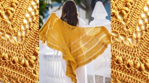 Такую красоту вы еще не вязали! 🤩🤩🤩 Вяжем трендовую шаль! 🌟 Попетельный МАСТЕР-КЛАСС!