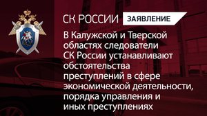 Следователи СК России устанавливают обстоятельства преступлений в сфере экономической деятельности