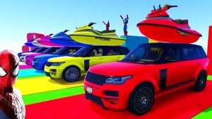 Человек-паук и Внедорожники с Супергероями Вызов на рампе Мультики про машинки Мультфильмы для детей