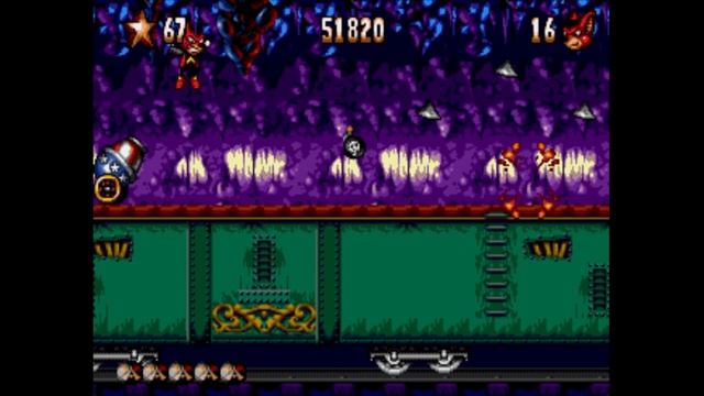 Aero Acrobat 2, Сега Мегадрайв, легкий режим игры с возможностью летать)) часть 5