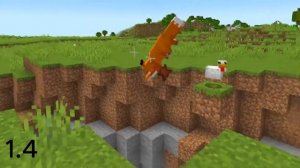 лиса прыгает в лаву под скорость 1.0 до 2.0