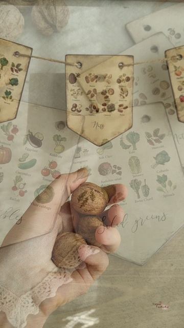 Набор деревянных флажков Farm Garden