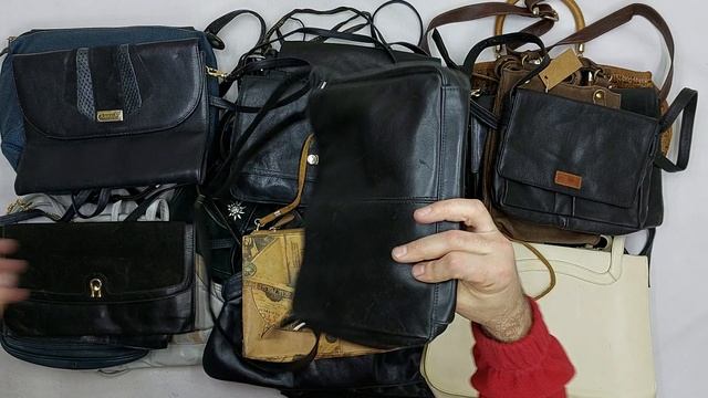 Сумки винтаж кожаные  секонд оптом 3 пак