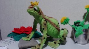 Царевна лягушка. (корона) ч.4 Crown for toys ч.4  Amigurumi. Crochet.  Амигуруми. Игрушки крючком.