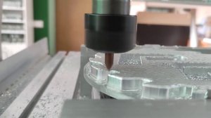 Фрезеровка фаски с углом 30 градусов на алюминии.