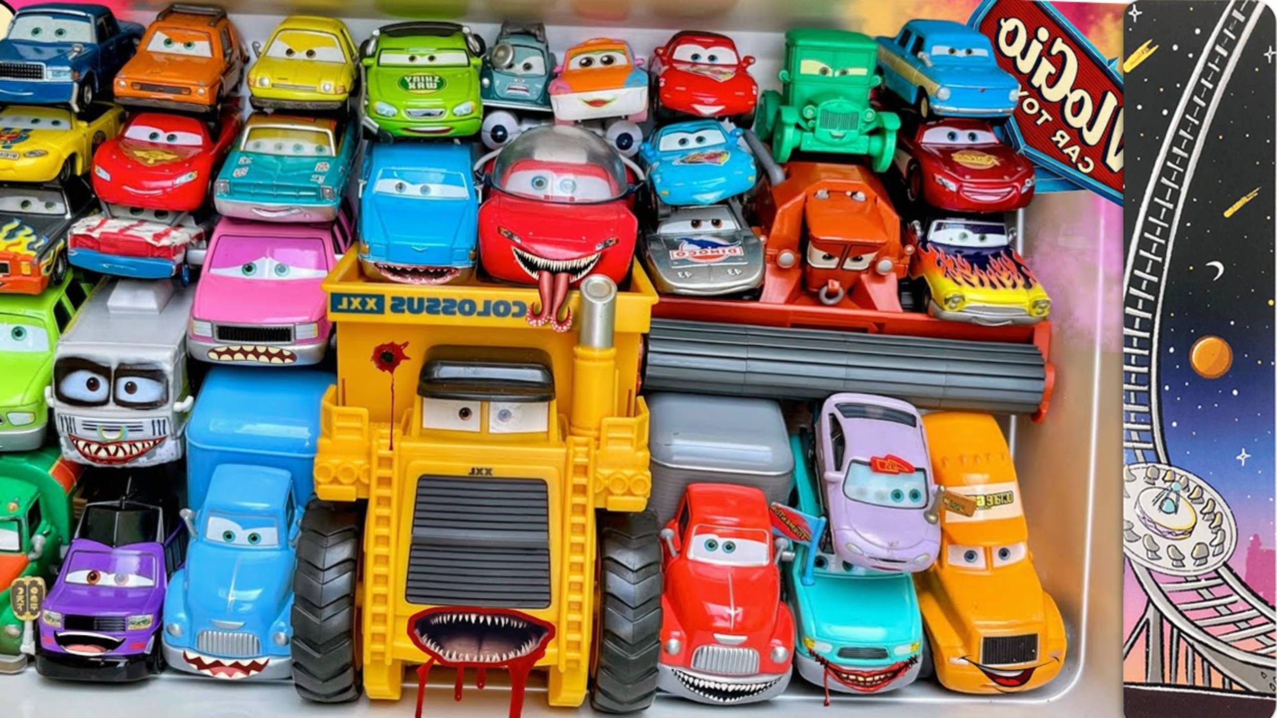 Мультики для детей про машинки. Яркие машинки Тачки - падают в аквариум. Мультики для малышей