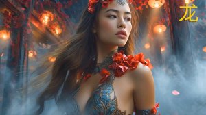 Девушка с тату Дракона