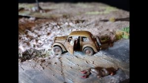 Падение бомбардировщика в Бостоне 19.4.1945. Масштаб 1/72.