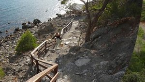 Пешеходная тропа Голицына возле поселка Новый Свет в Крыму.