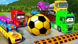 Мультики про машинки! Машинки летают и прыгают! Большие машины! Тяжелые грузовики Мультики для детей