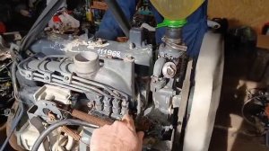 Запуск дизельного двигателя KUBOTA V2203 со спецтехники