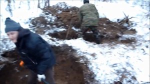 АРХИВ. Шурф зимой в день рождения.