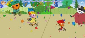 Три Кота Мультфильм Игра Гонки на велосипедах..