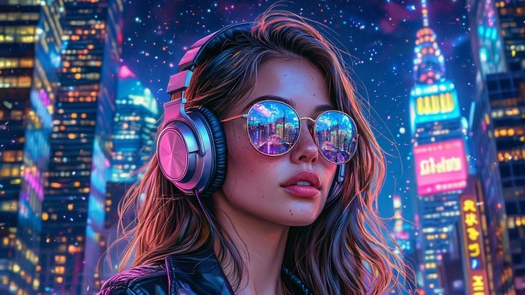 Deep House music (Life in the night city)