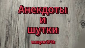 Анекдоты, выпуск №13