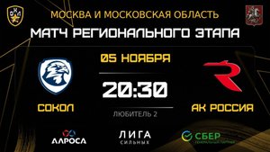 ОБЗОР / СОКОЛ - АК РОССИЯ / 05.11.25 / ОХЛ МОСКВА / ДИВИЗИОН ЛЮБИТЕЛЬ 2
