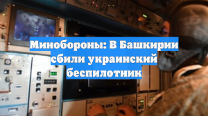 Минобороны: В Башкирии сбили украинский беспилотник