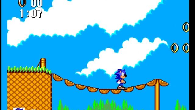 Sonic the hedgehog (Sega Master System, 2 часть) Вперед и с песней по мостику!