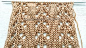 Лаконичный ажурный узор 💕 Простой узор спицами для начинающих