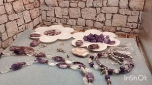 Переделка бус из аметиста