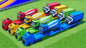 Катаемся на крутых разноцветных машинках и грузовиках из мультиков для детей №10
