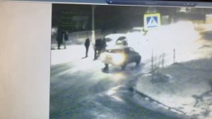 Момент аварии на улице Горно-Алтайской в Барнауле