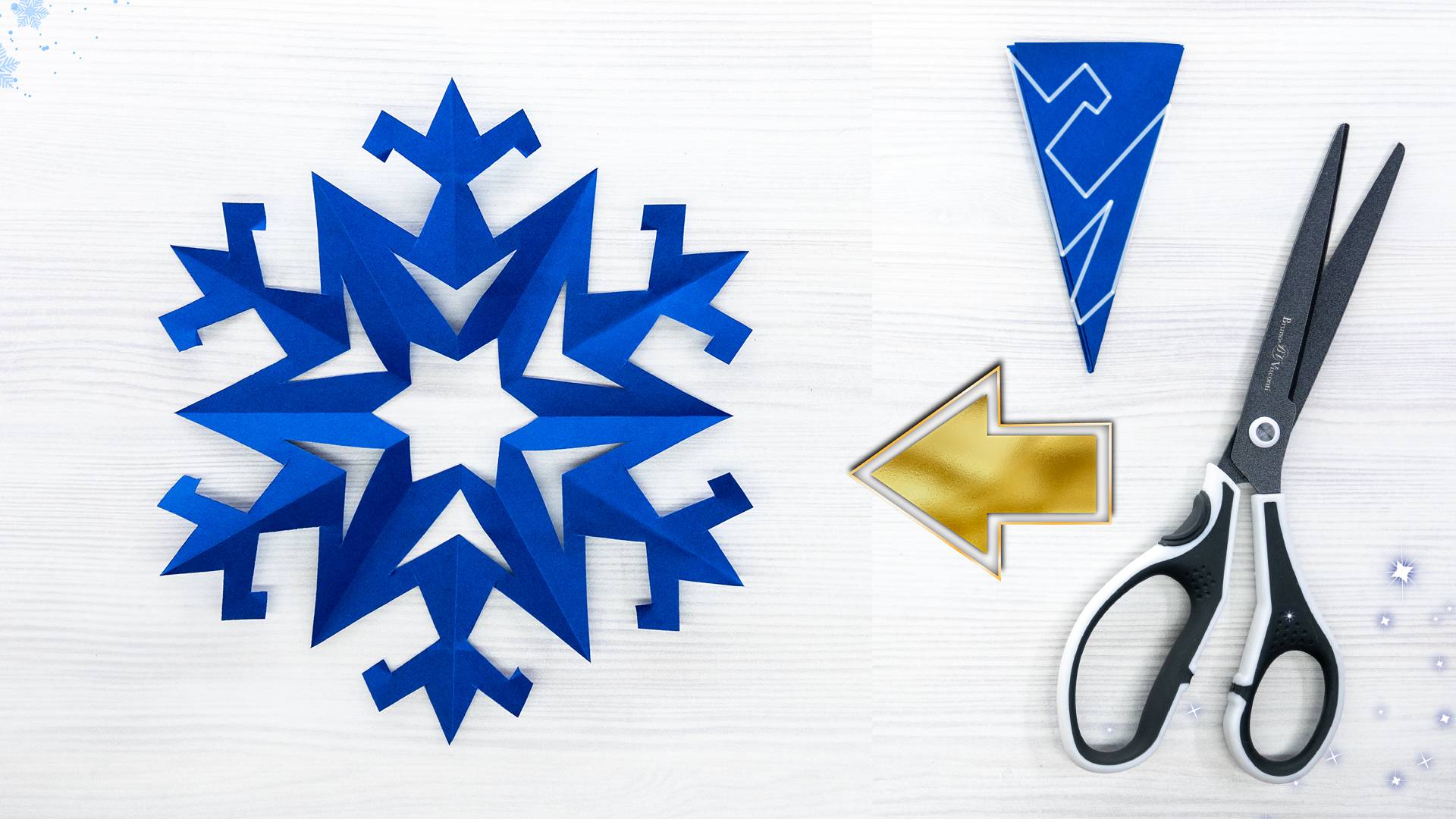 Красивая снежинка из бумаги формата А4 — легкая зимняя поделка своими руками смотреть онлайн