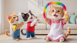 Мультики для детей, мама сделала котикам мармеладного червячка, мультфильм детям/мультик