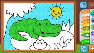 Раскраска  крокодила