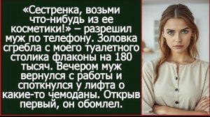 ИСТОРИЯ ИЗ ЖИЗНИ/Сестрёнка, возьми что-нибудь из её косметики,- разрешил муж своей сестре