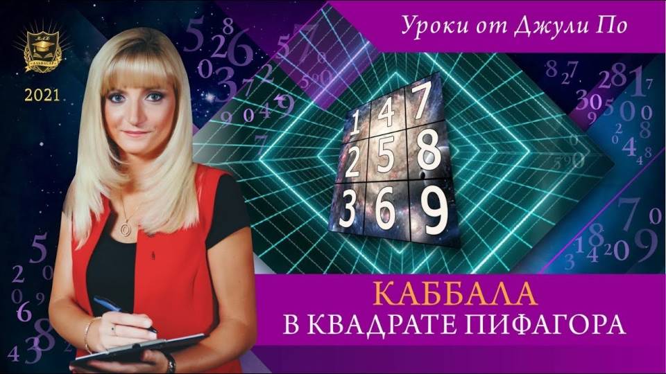 42. Нумерологический урок от Джули По _ Каббала в квадрате Пифагора