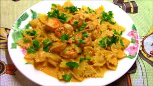 Сливочно-креветочный соус для макарон и пасты.