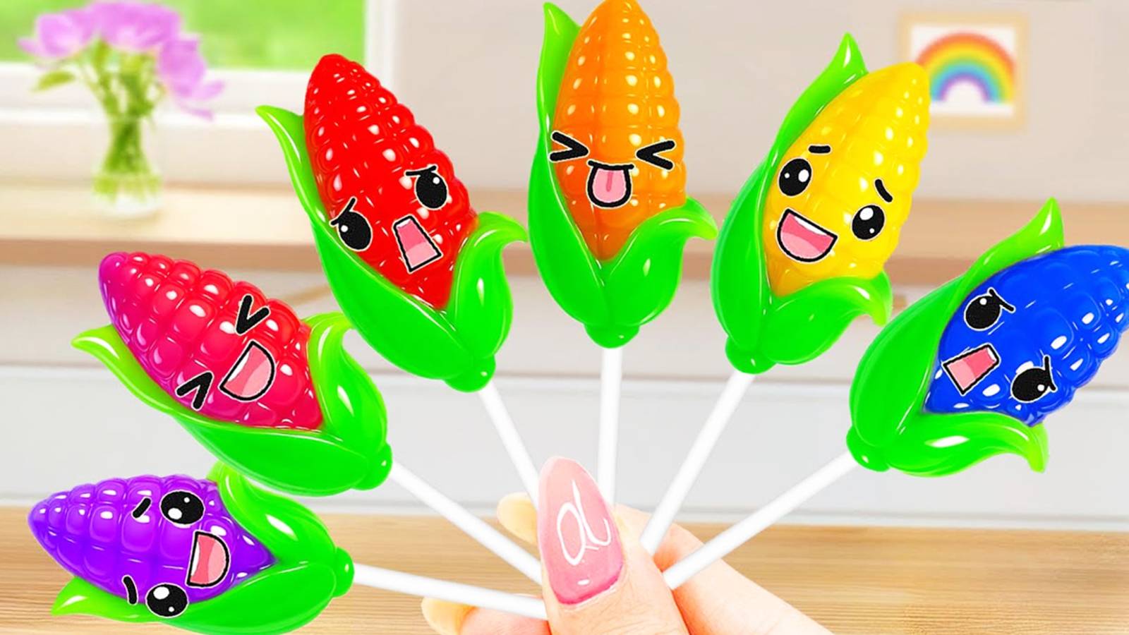 Мультики для детей про мини-выпечки. Рецепт разноцветного кукурузного желе🌽. Мультики для малышей. смотреть онлайн