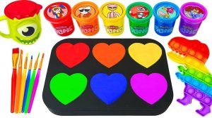 ИГРАЕМ В ЦВЕТНЫЕ СЛАЙМЫ ЗАЛИВАЕМ В ФОРМУ СЕРДЕЧЕК ВИДЕО ДЛЯ ДЕТЕЙ ДЕТСКИЙ КАНАЛ ИГРАЛКИ-ЗАЛИПАЛКИ