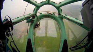 Взлет из штурманской кабины Ту-134 .