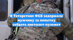 В Татарстане ФСБ задержала мужчину за попытку собрать пистолет-пулемет