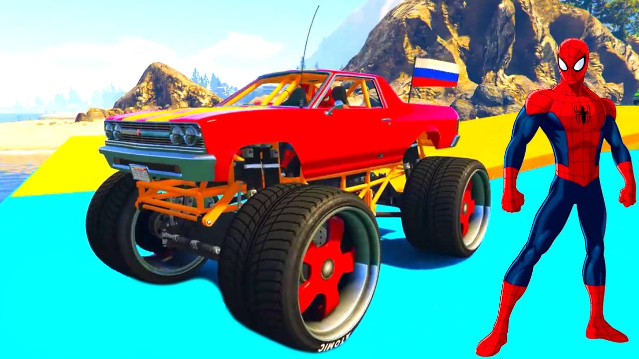 Мультфильмы про машинки Большие автобусы и монстр траки Мультфильмы про супергероев для детей