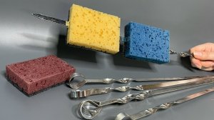 Мало кто знает этот секрет😱Надела губки на шампур и удивилась!