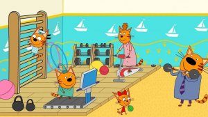 Три Кота! Ходим Всей Семьей В Спортзал! Три Кота Игра Как Мультик!